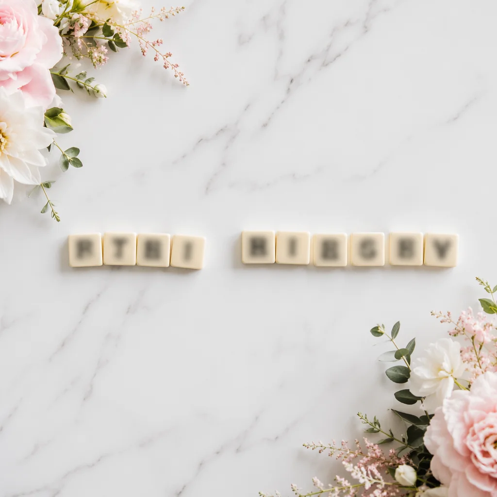 Mindful Self Care Tiles on Marble