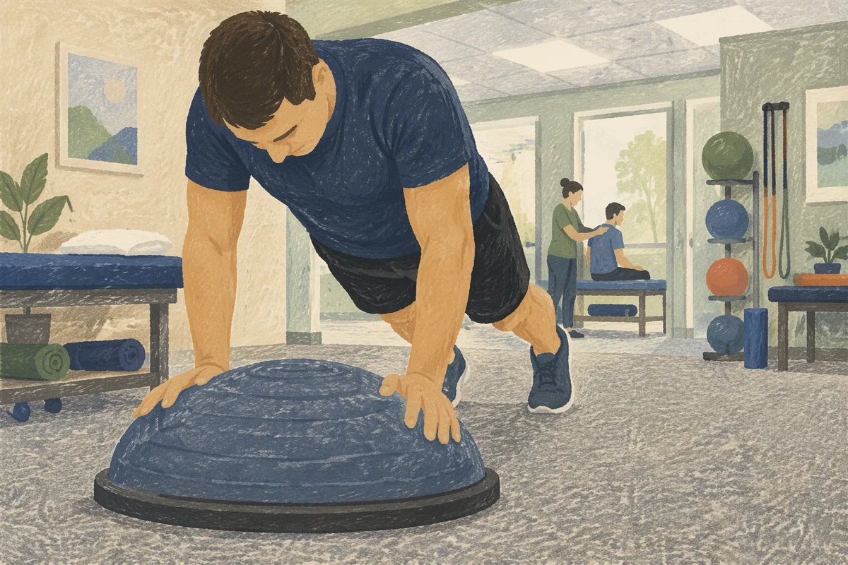 Physical Therapy Plank Balance Rehabilitation Exercise