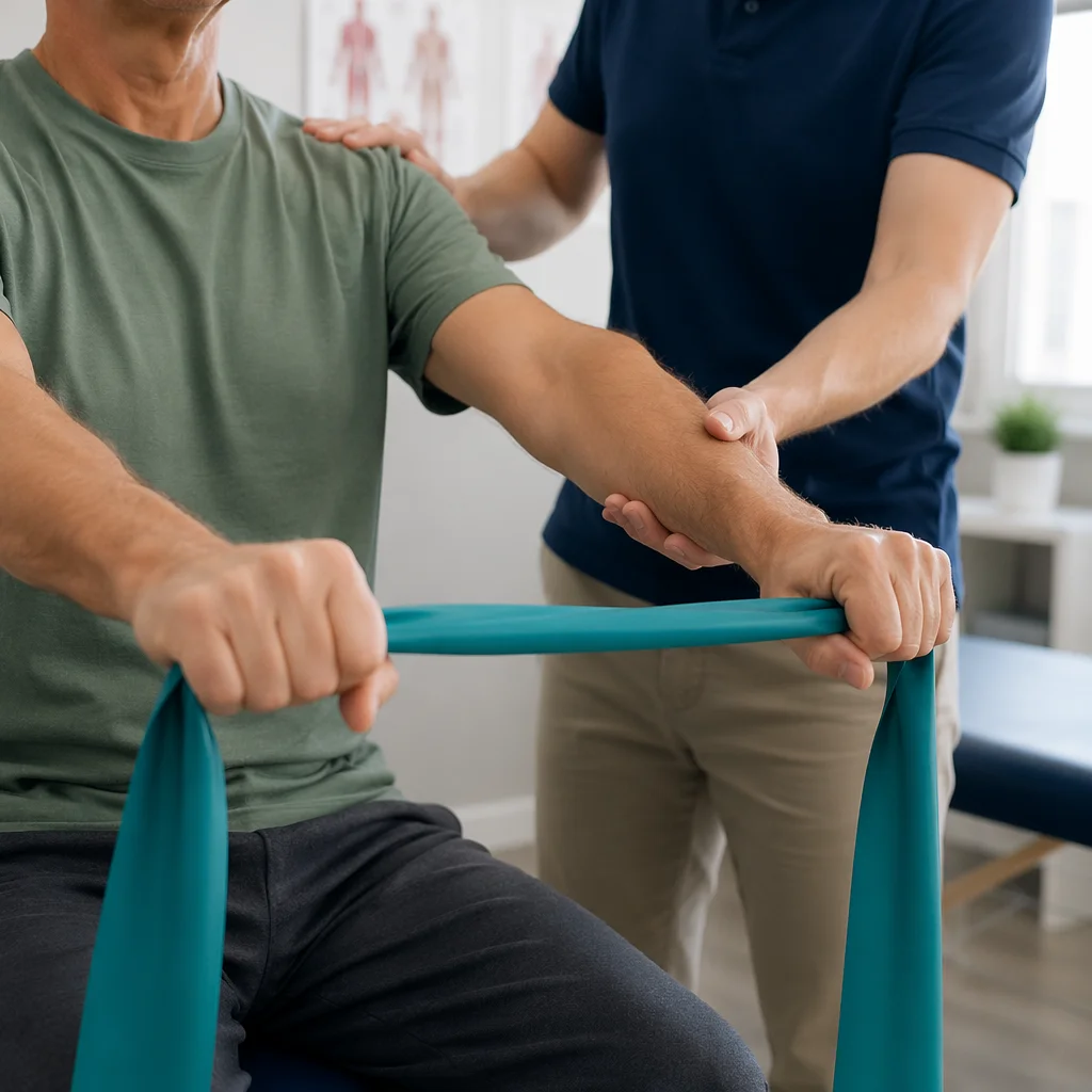 Physical Therapy Resistance Band Recovery Session