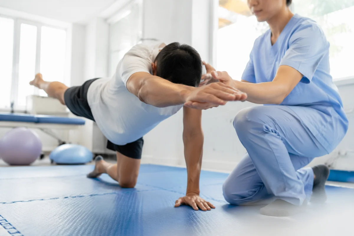 Physical Therapy Bird Dog Balance Exercise