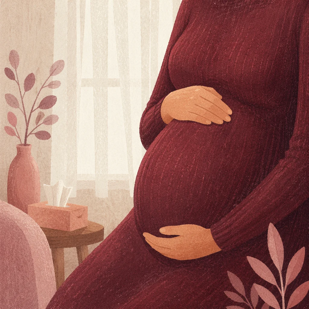 Calm Maternity Healthcare Belly Portrait