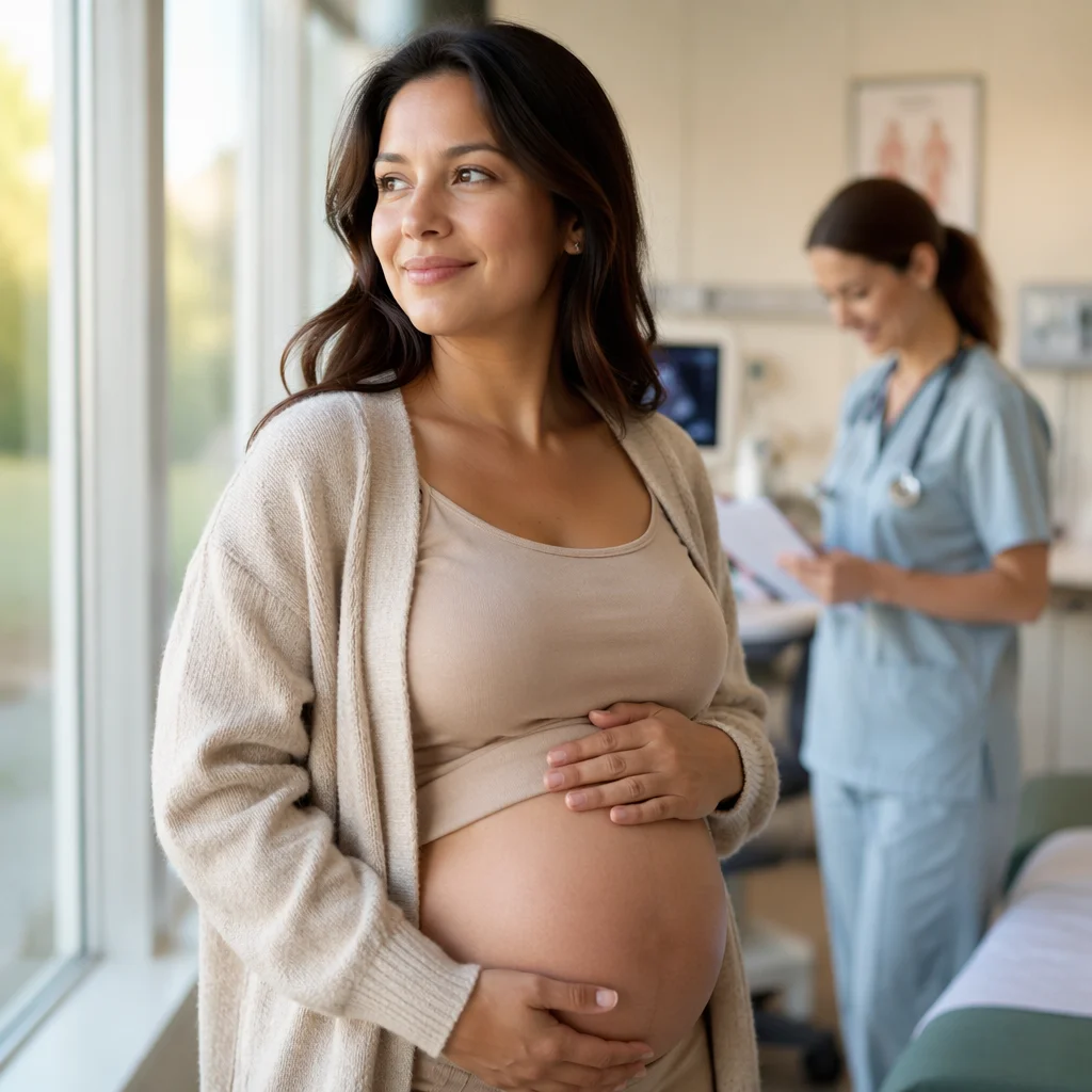 Calm Prenatal Clinic Maternity Portrait