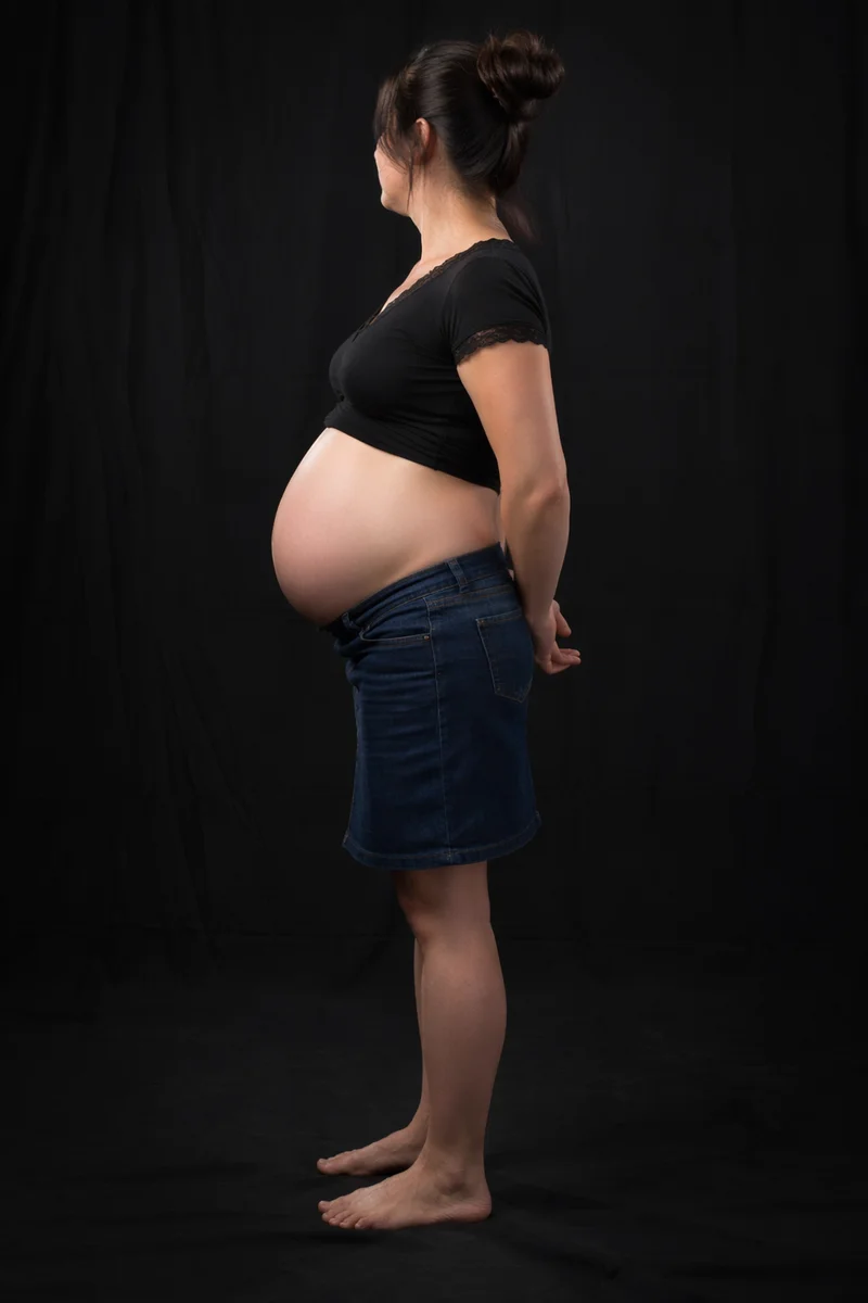 Photorealistic Maternity Belly Medical Portrait