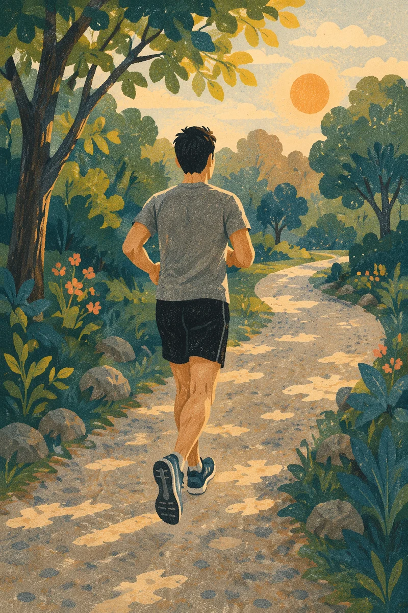 Morning Park Jog for Healthy Living