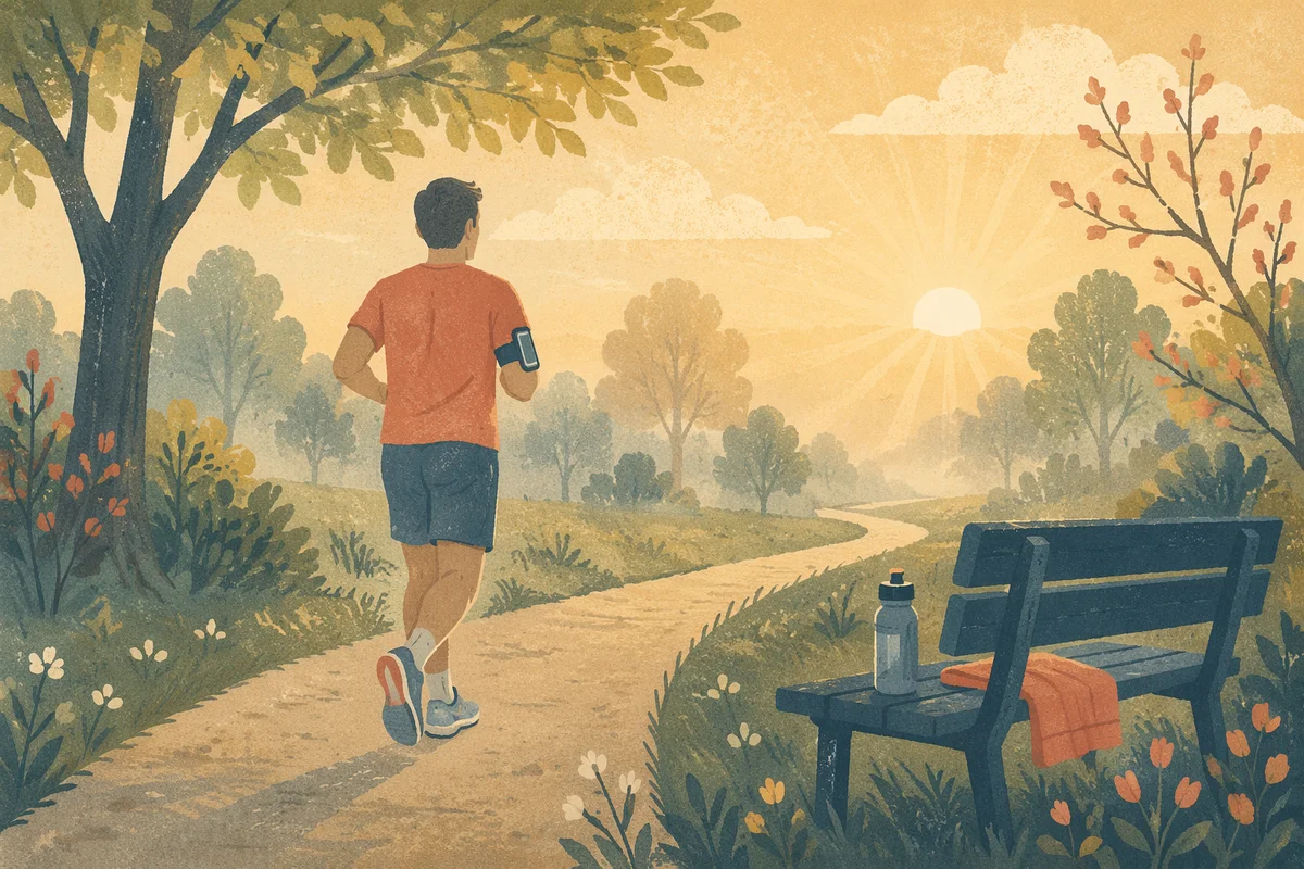 Morning Park Jogger in Recovery