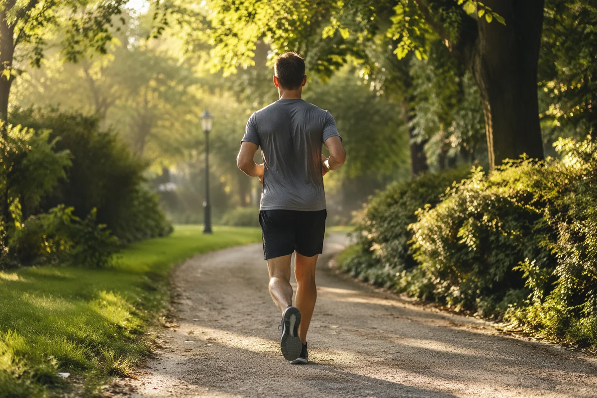 Morning Park Jogging for Health and Wellness