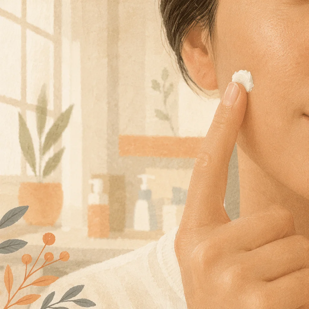 Gentle Dermatology Face Cream Application Close Up