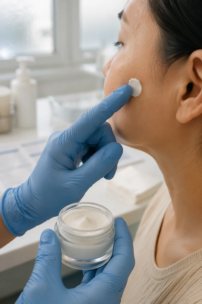 Dermatology Face Cream Close-Up Treatment