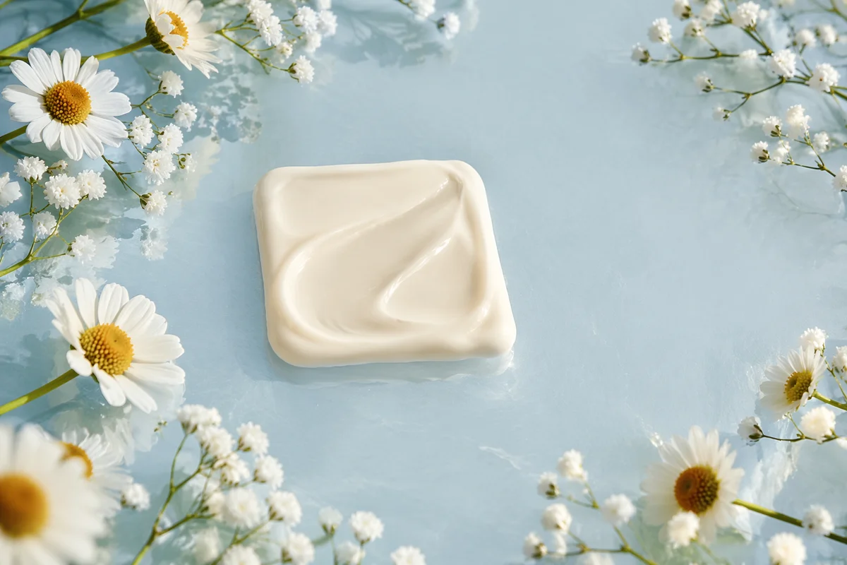 Clean Dermatology Skincare Cream Flat Lay