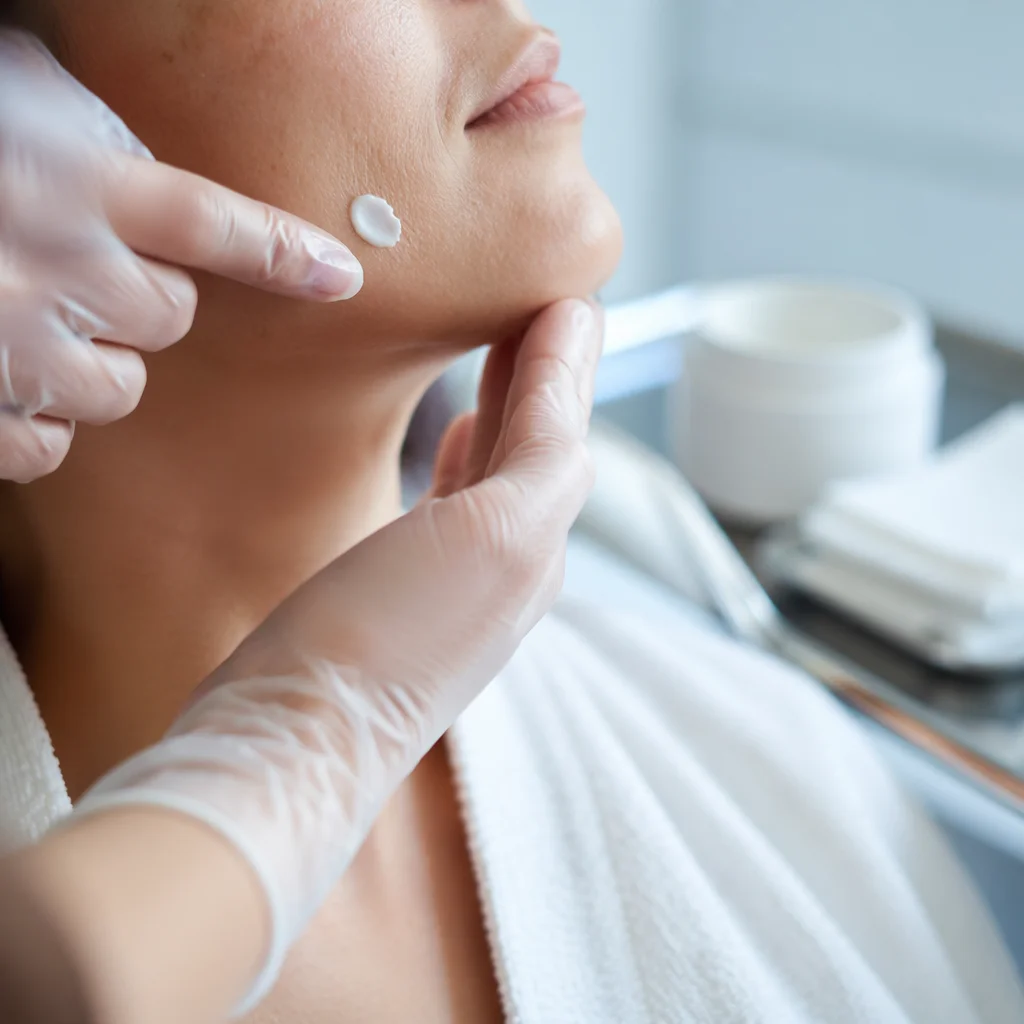 Dermatology Clinic Moisturizing Cream Application