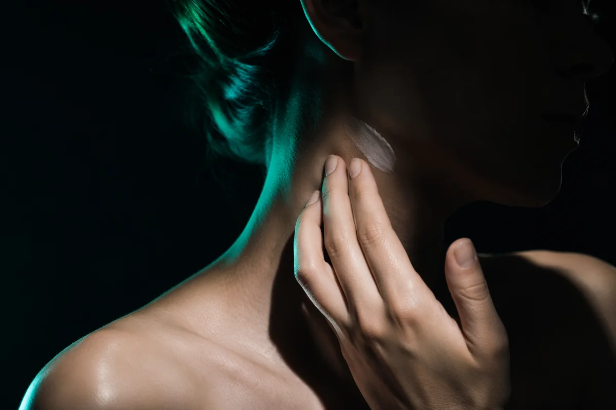 Clinical Skincare Cream Application Close Up