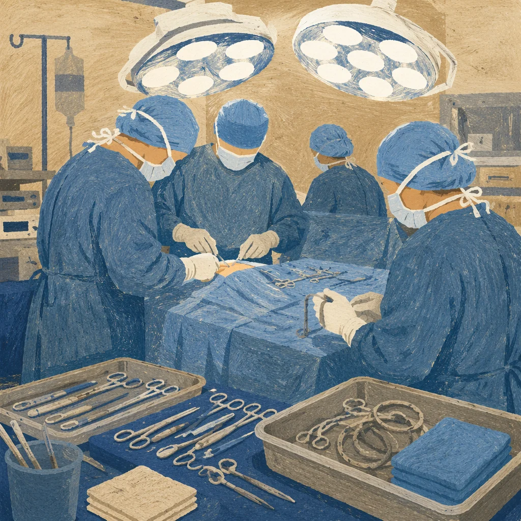 Focused Surgical Team in Operating Room