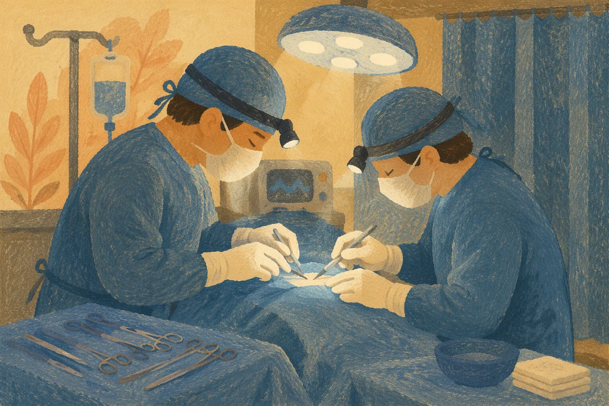 Sterile Surgical Team in Operating Room