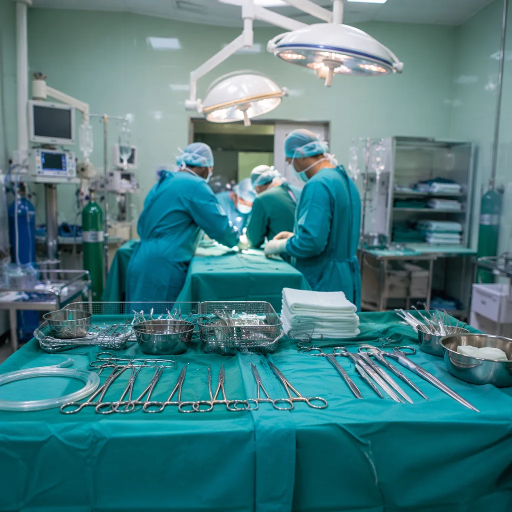 Focused Surgical Team in Operating Room