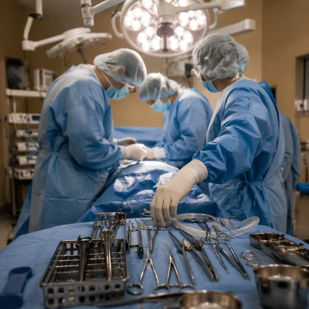 Focused Surgical Team in Operating Room