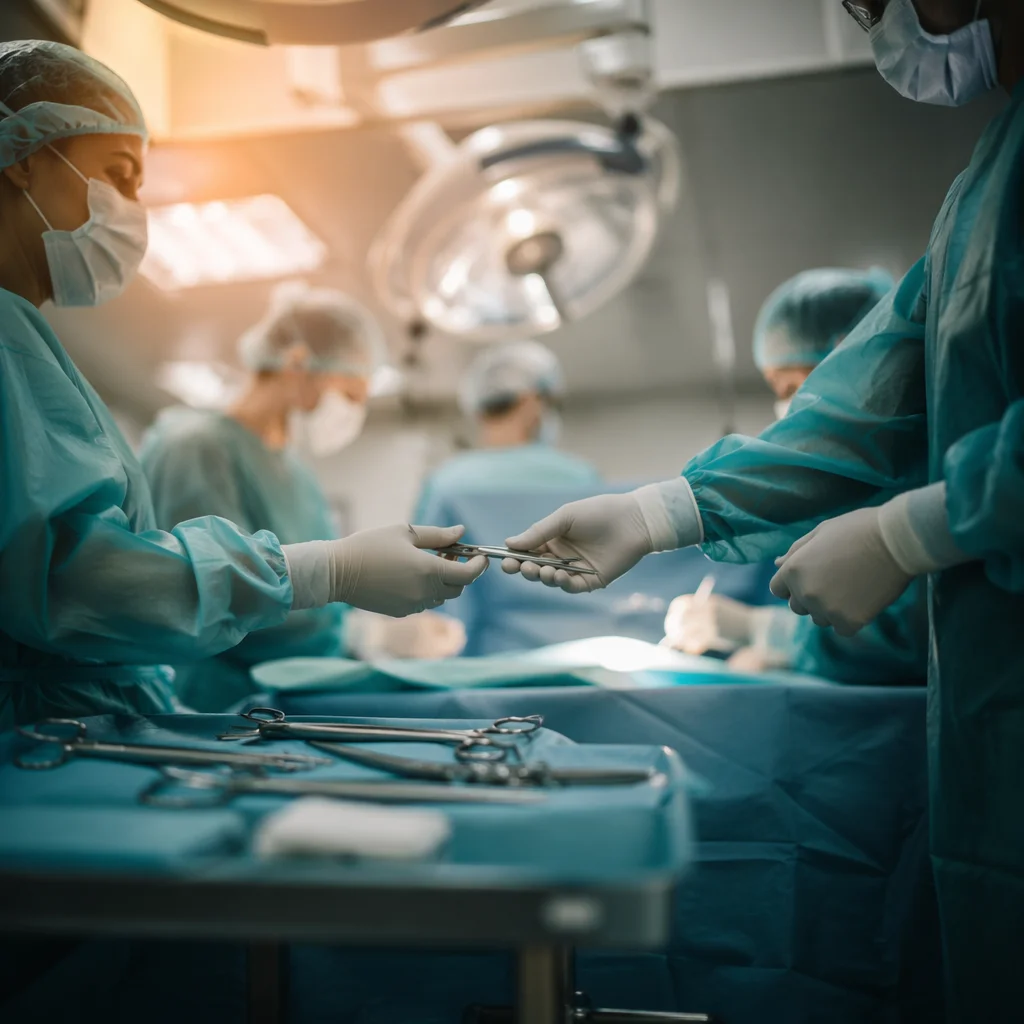 Compassionate Surgical Team in Modern Operating Room