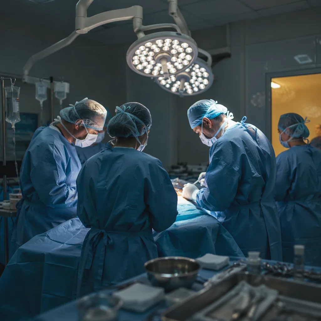 Compassionate Surgical Team in Operating Room