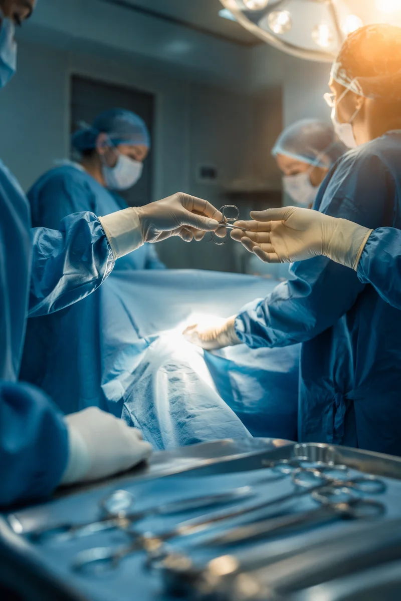 Compassionate Surgical Team in Operating Room