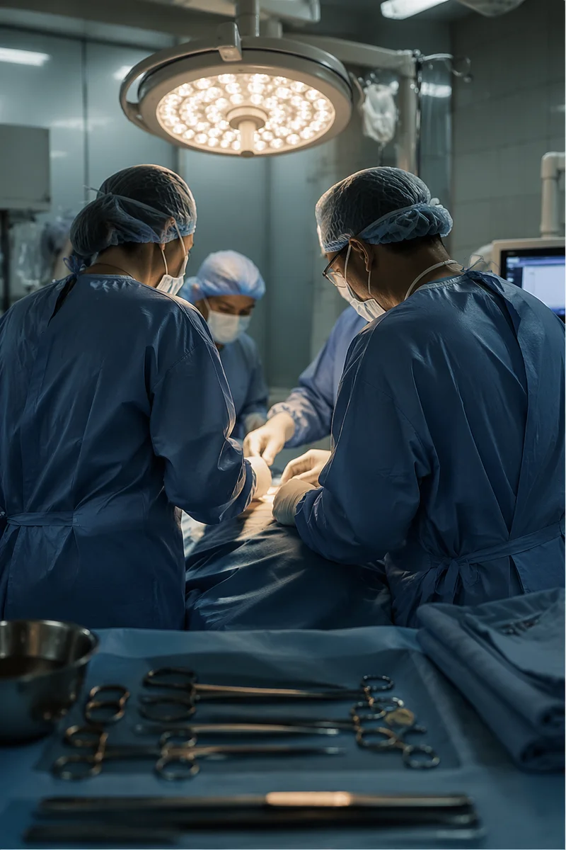 Compassionate Surgical Team in Operating Room