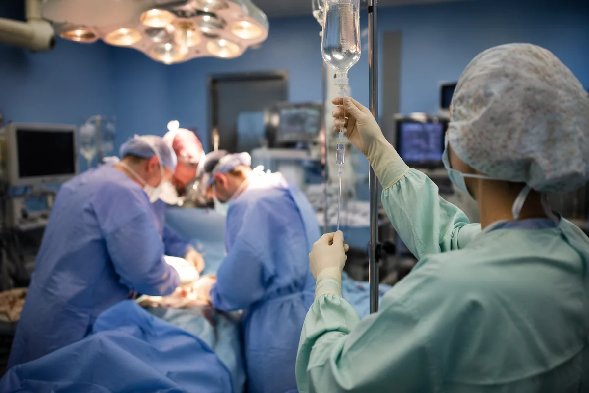 Focused Surgical Team in Operating Room