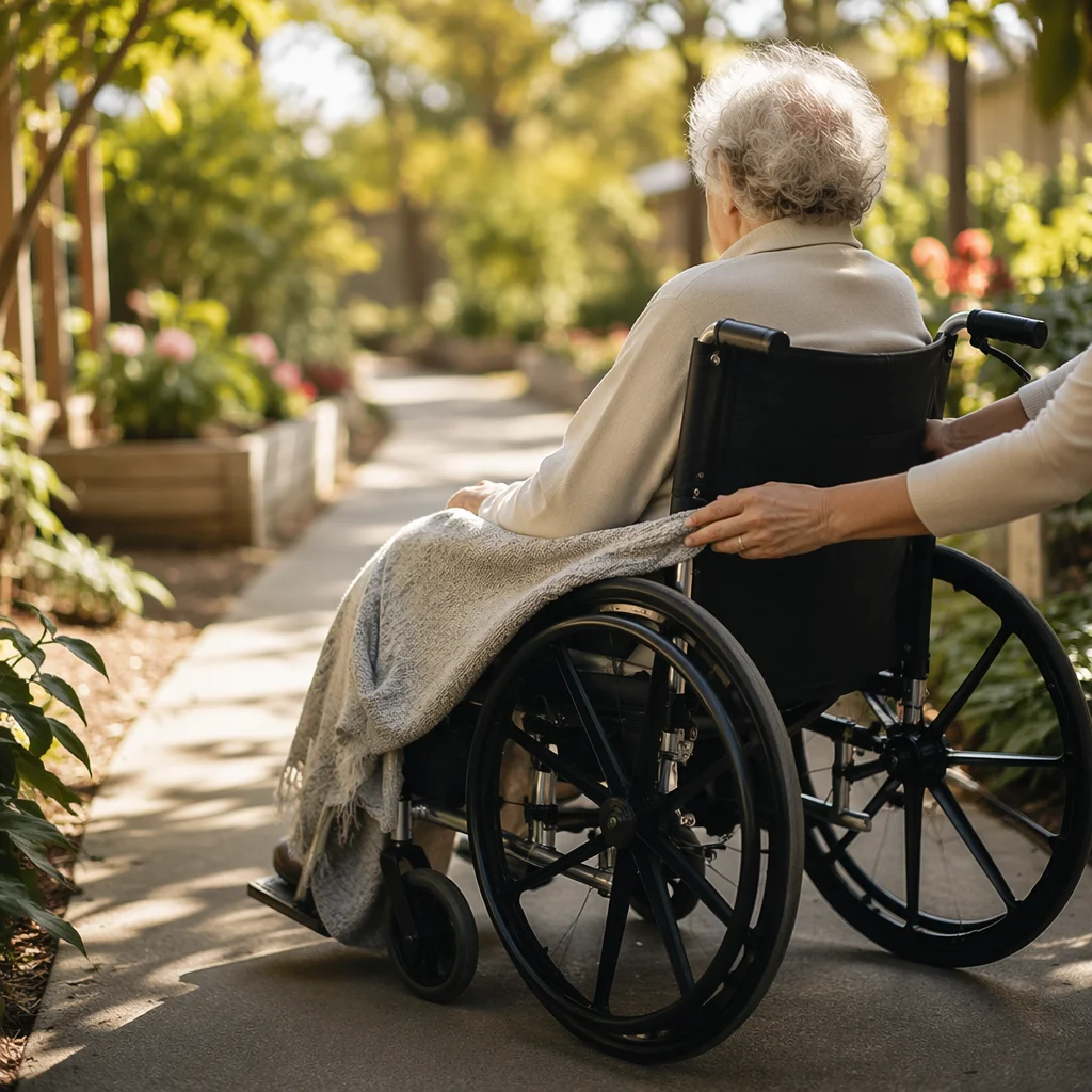 Elderly Wheelchair Care in Sunny Garden
