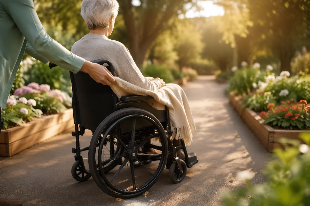 Elderly Wheelchair Care in Sunny Garden