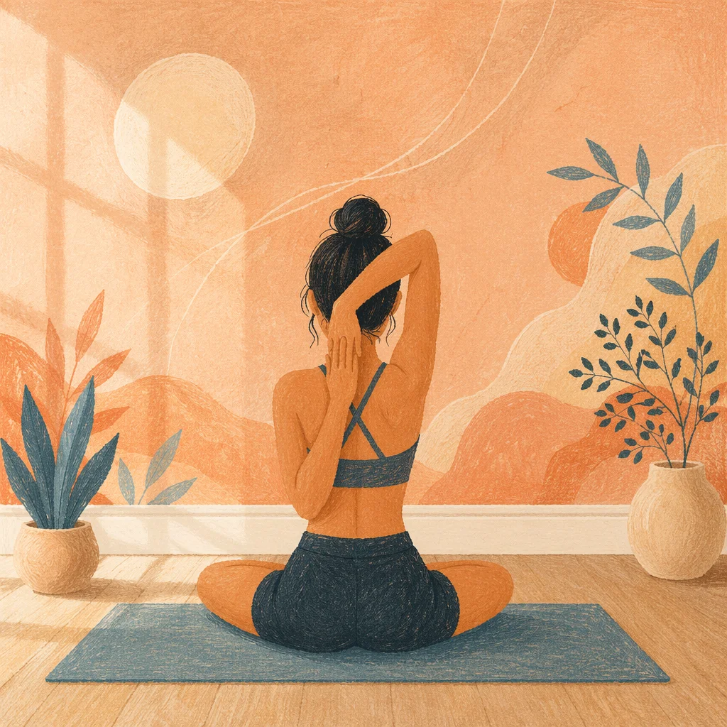 Peaceful Yoga Headstand for Wellness Therapy