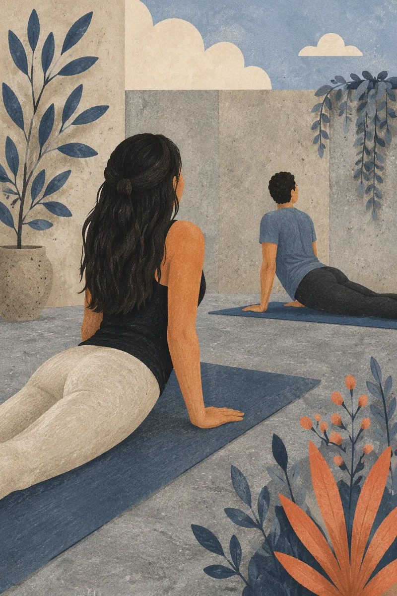 Peaceful Cobra Stretch in Therapy Studio