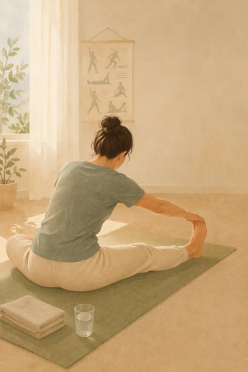 Peaceful Clinic Stretch on Sage Yoga Mat