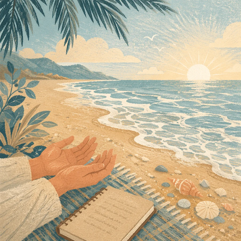 Peaceful Tropical Beach Morning Gratitude