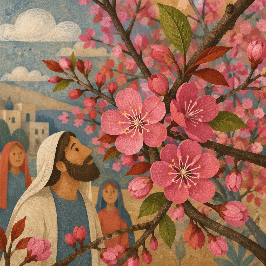 Spring Cherry Blossom Tree with Pink Petals