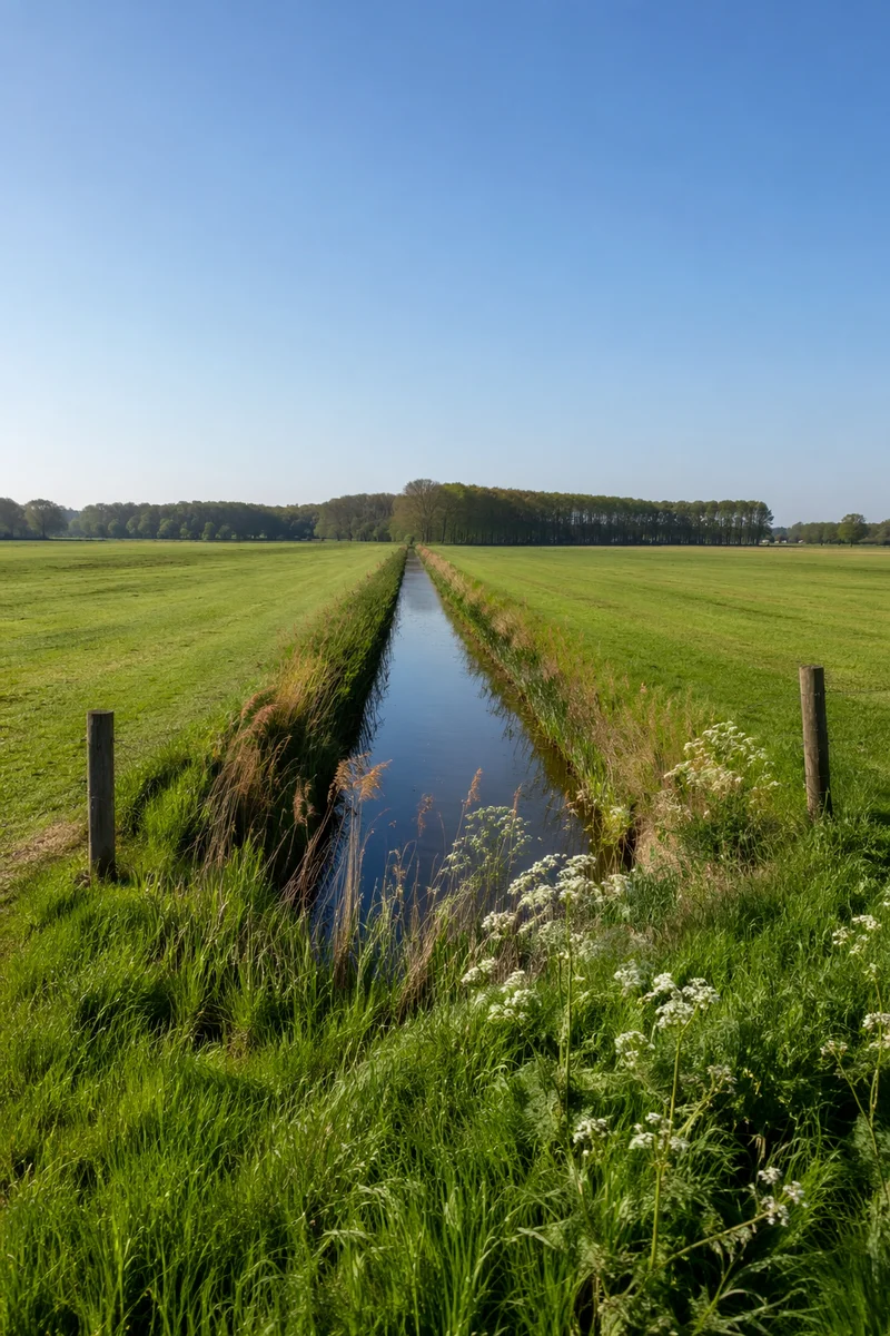 Open Green Field Under Blue Sky
