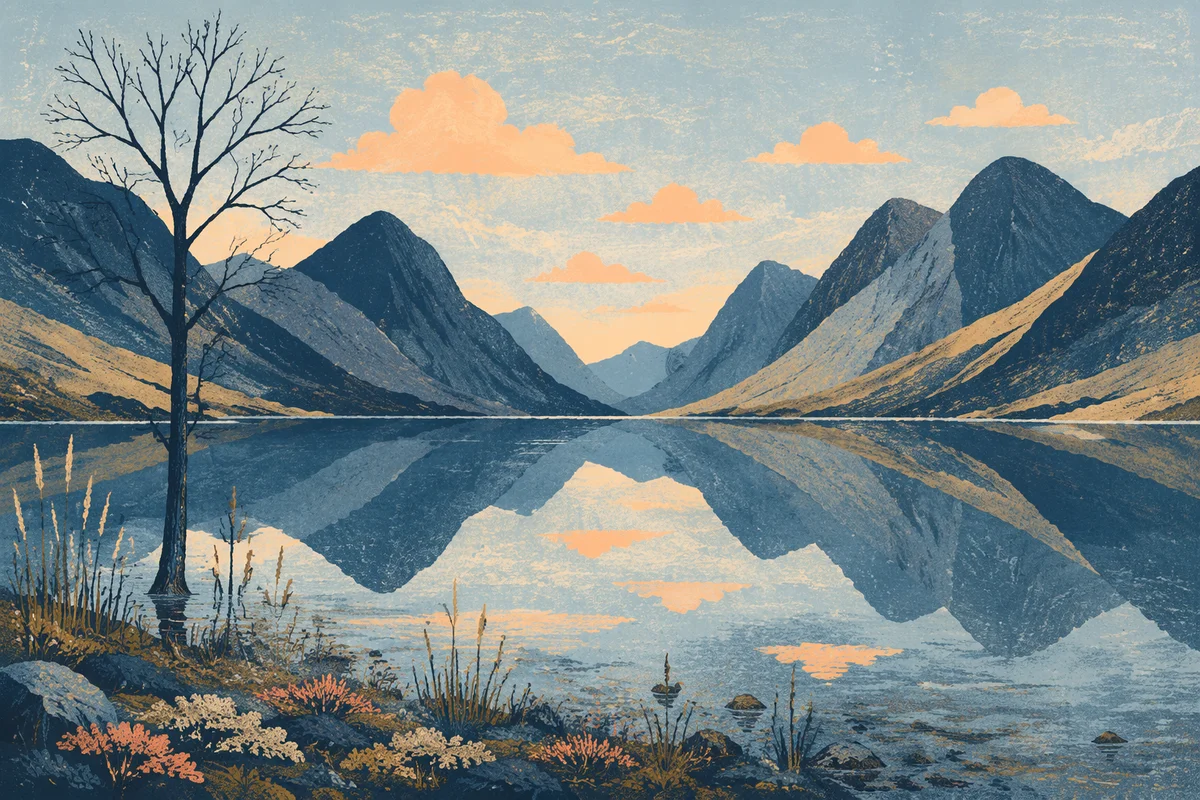Calm Mountain Lake at Dawn