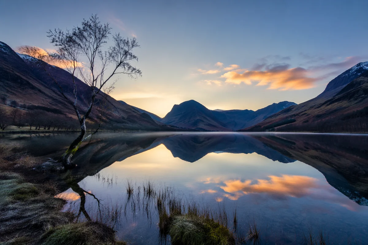 Calm Mountain Lake at Dawn