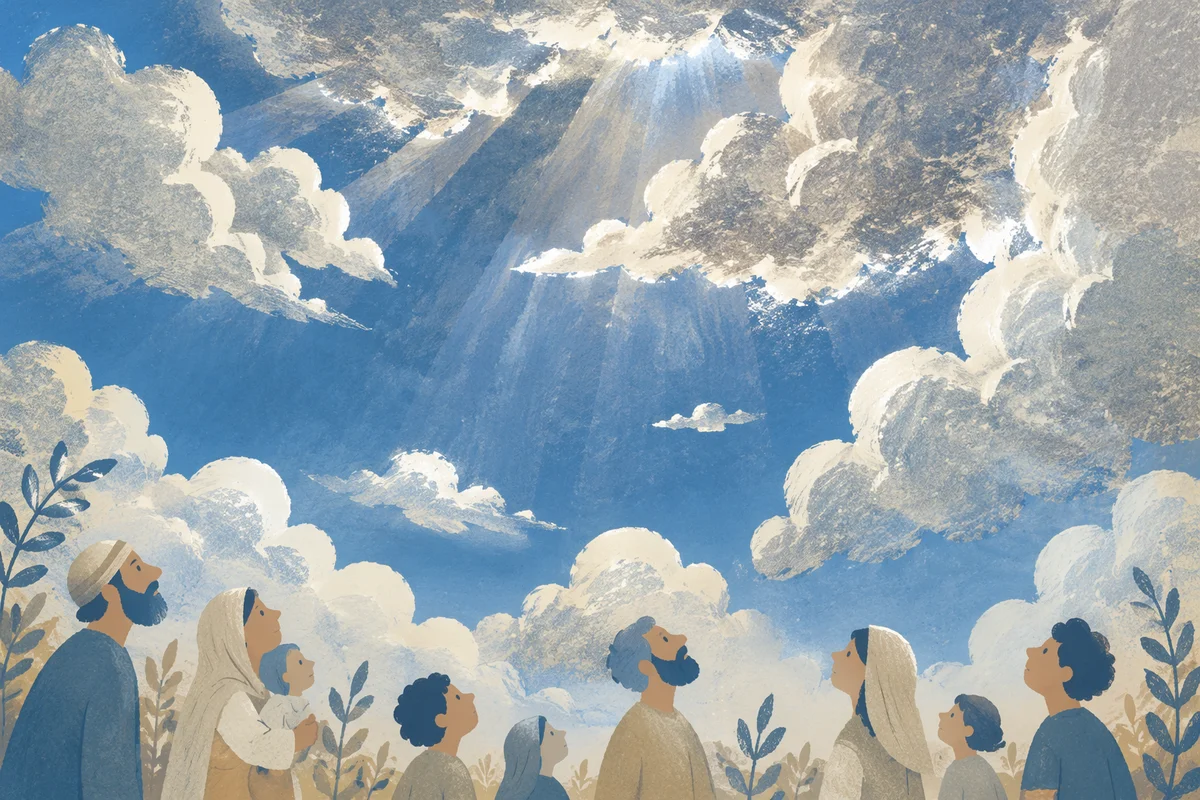 Dramatic Blue Sky With Silver Clouds