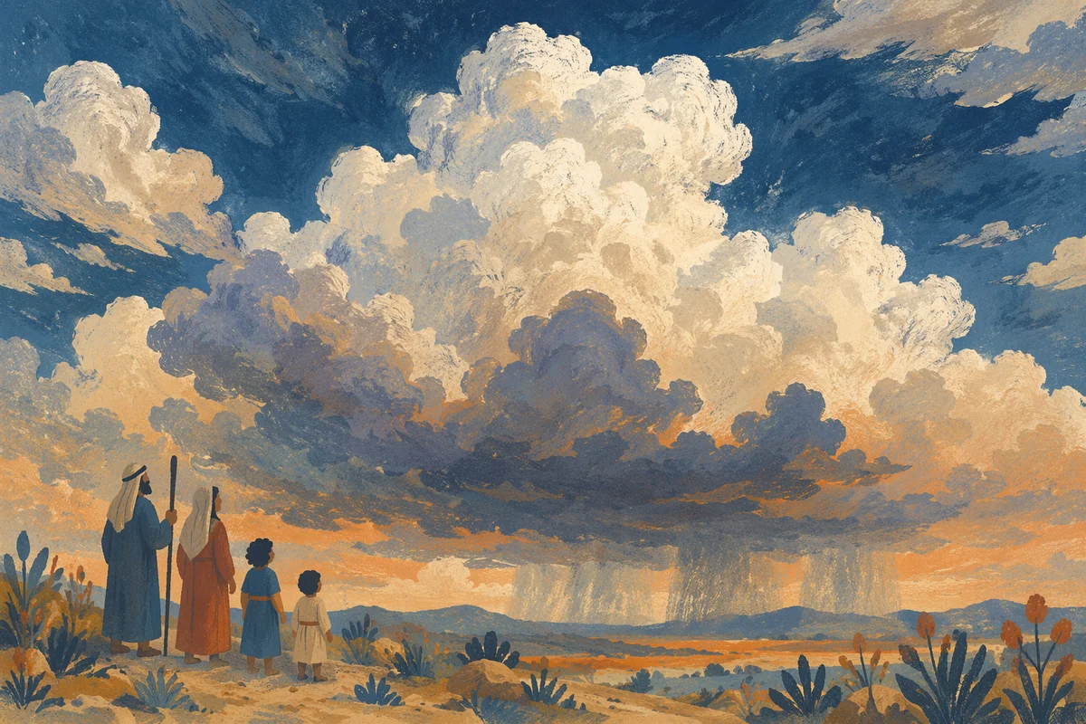 Dramatic Blue Sky With Towering Clouds