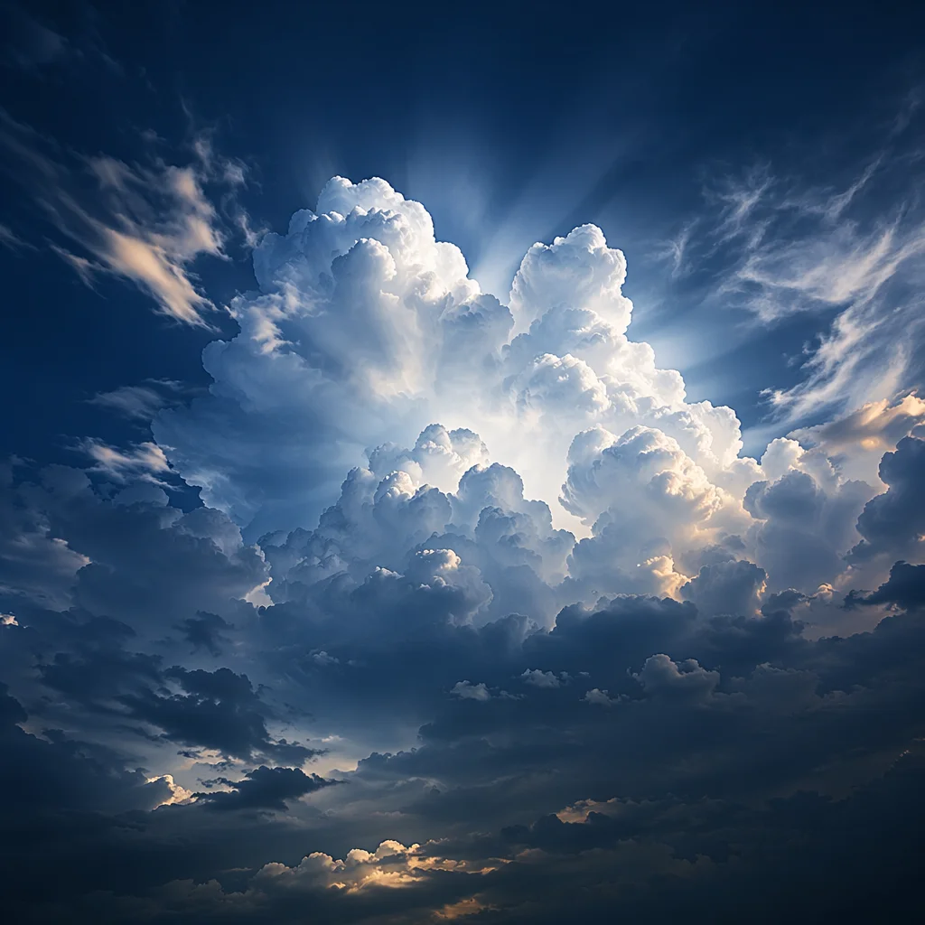Dramatic Blue White Storm Clouds