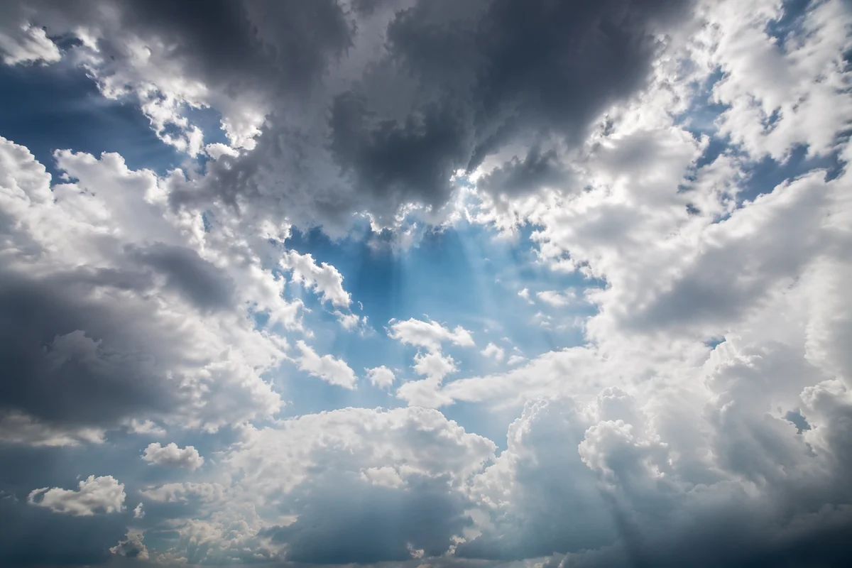 Dramatic Blue Sky with Layered Clouds