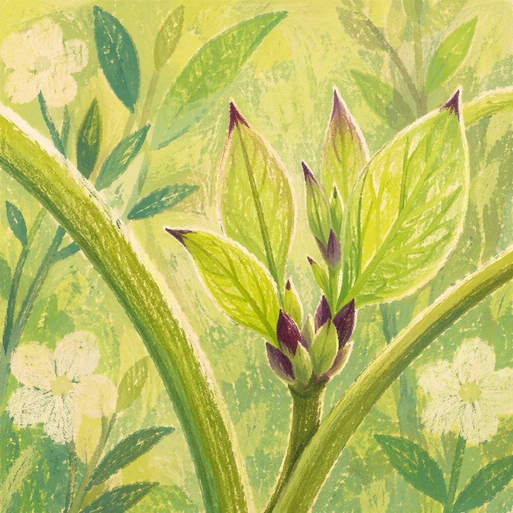 Fresh Spring Growth in Morning Light