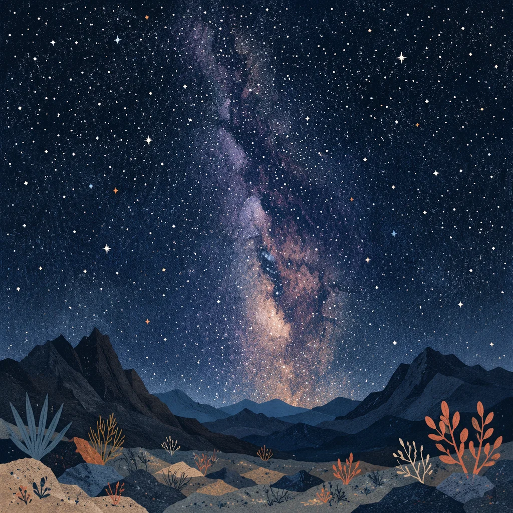 Starry Wilderness Night with Milky Way