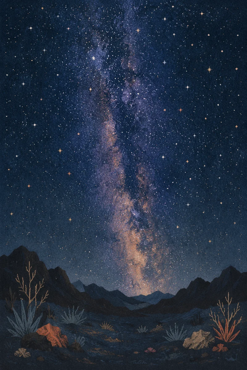 Milky Way Over Dark Mountain Wilderness