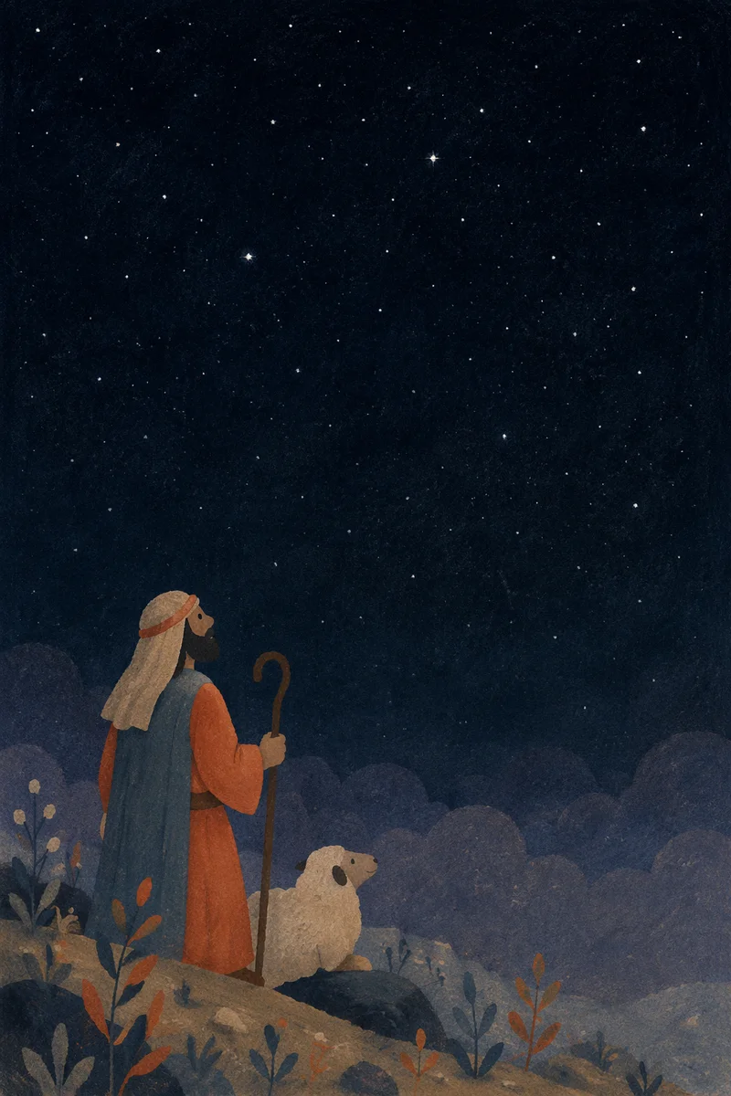 Serene Starry Night Sky Above Mist