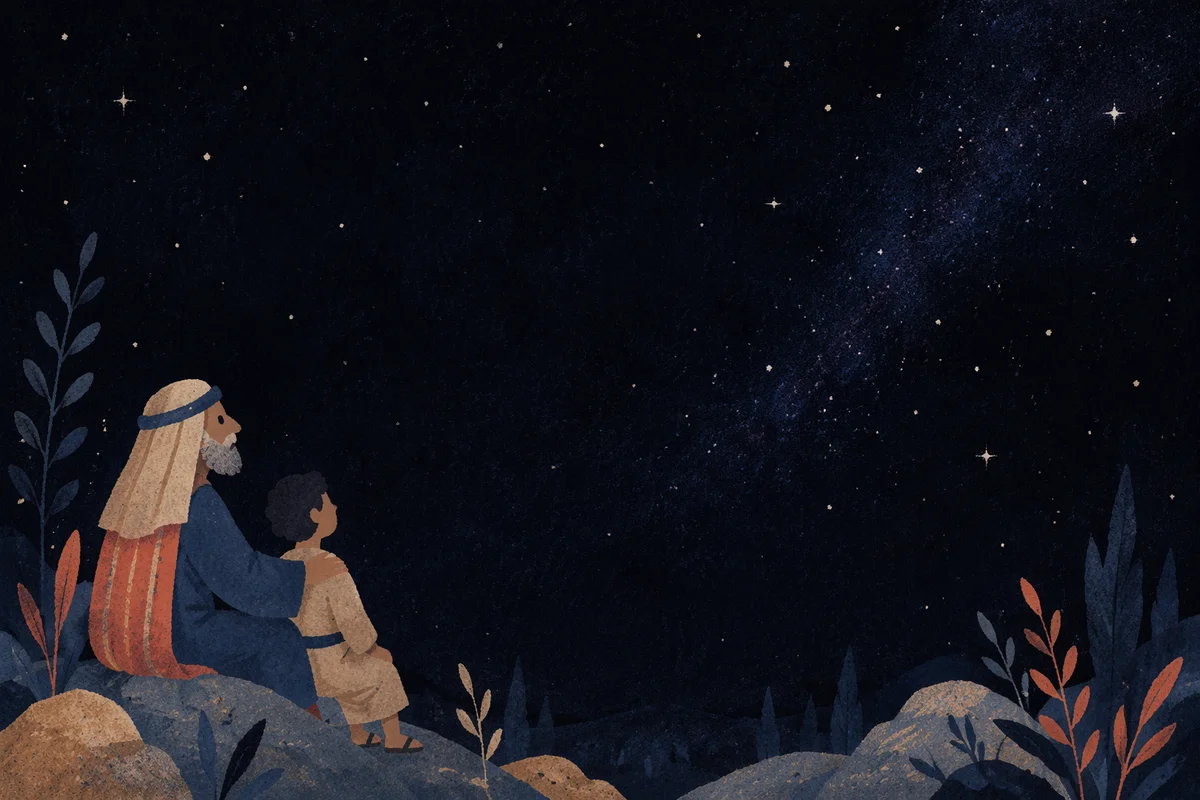 Moonless Starry Night Over Quiet Treeline