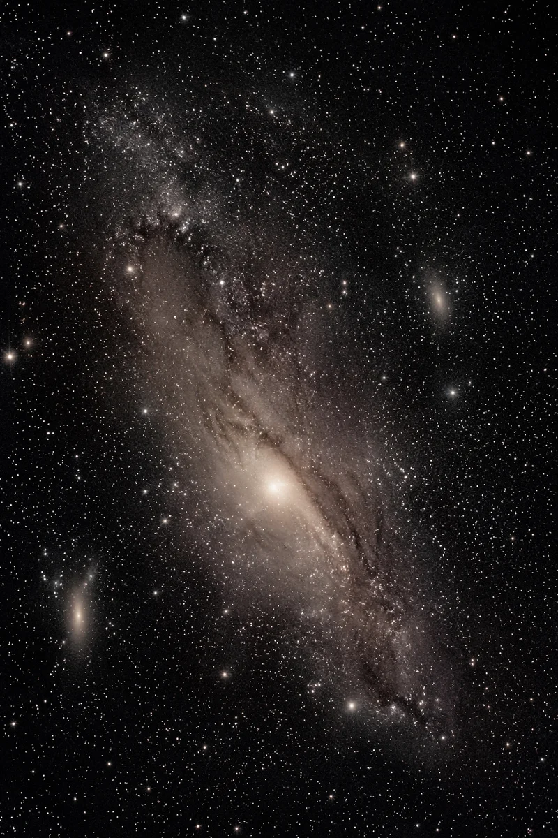 Starry Night Sky with Luminous Nebula