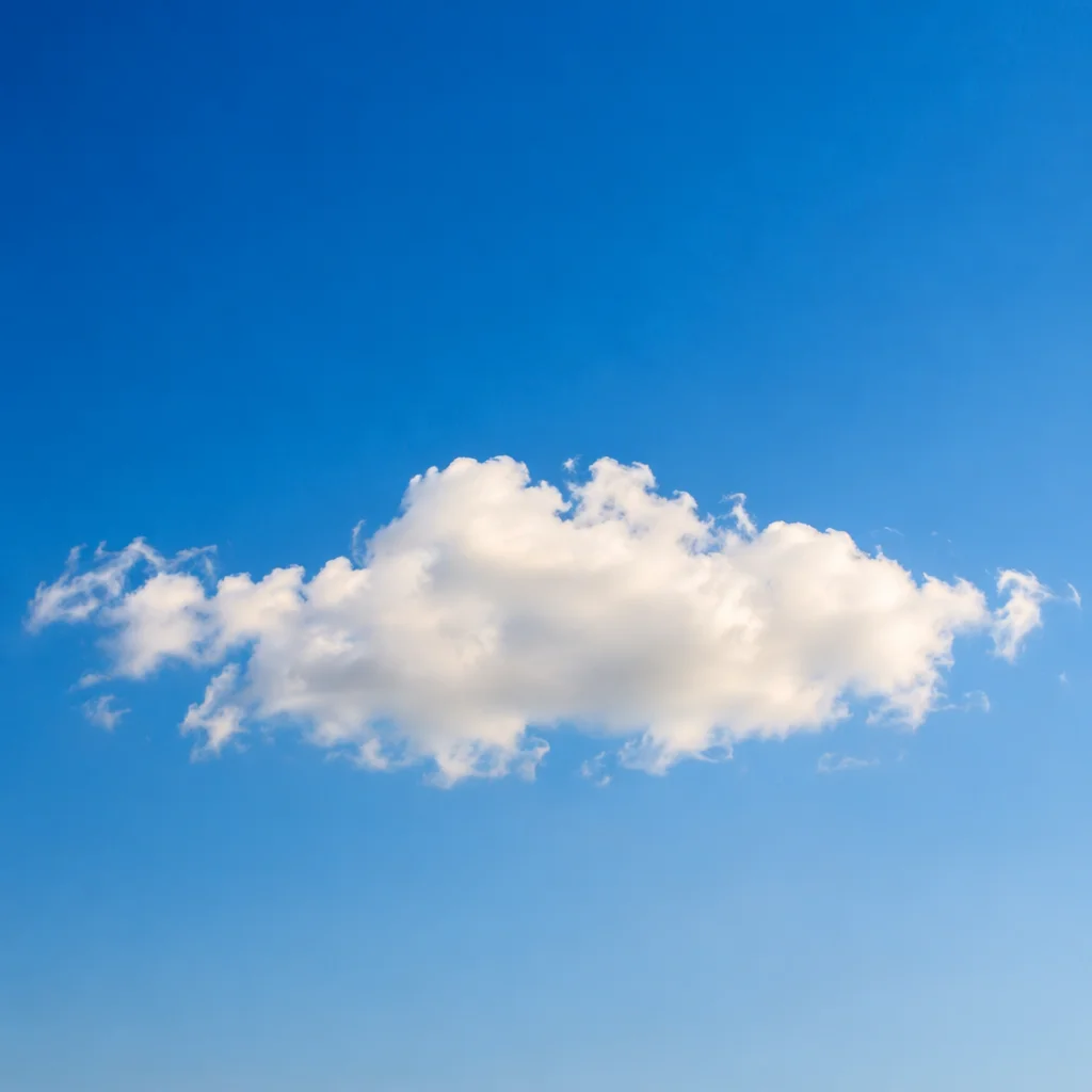 Warm Summer Sky with Soft Cloud