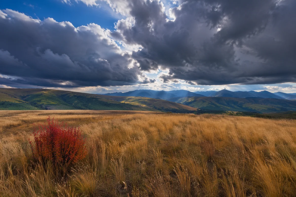 Sun Rays Breaking Through Storm Clouds