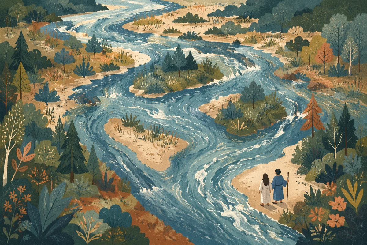 Clear Wilderness River From Above