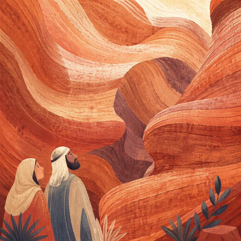 Layered Red Sandstone Canyon Texture