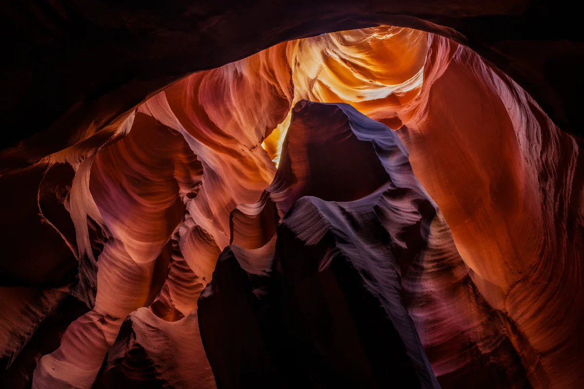 Layered Sandstone Slot Canyon Light