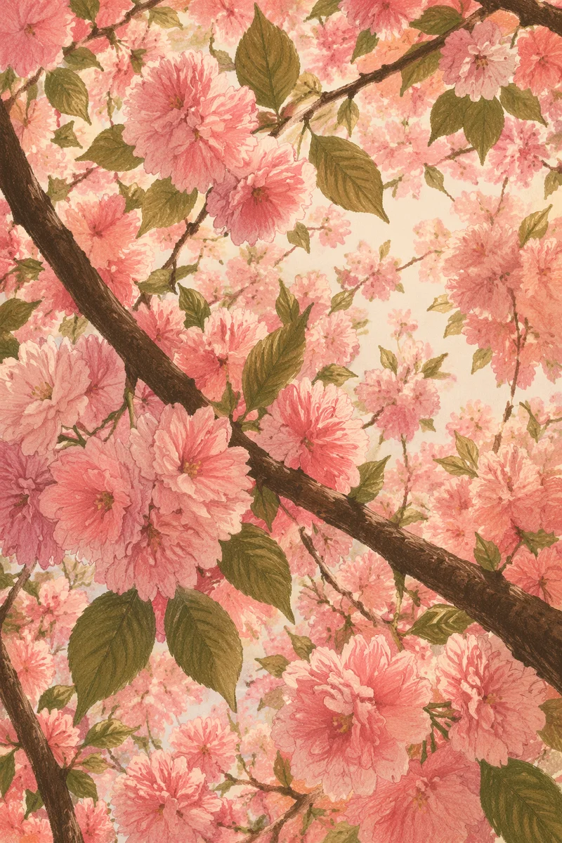 Cherry Blossom Canopy in Soft Spring Bloom